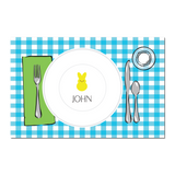 Easter Blue Peep Placesetting Placemat | Semi-Custom