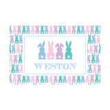 Easter Bunny Block-Print Placemat | Semi-Custom