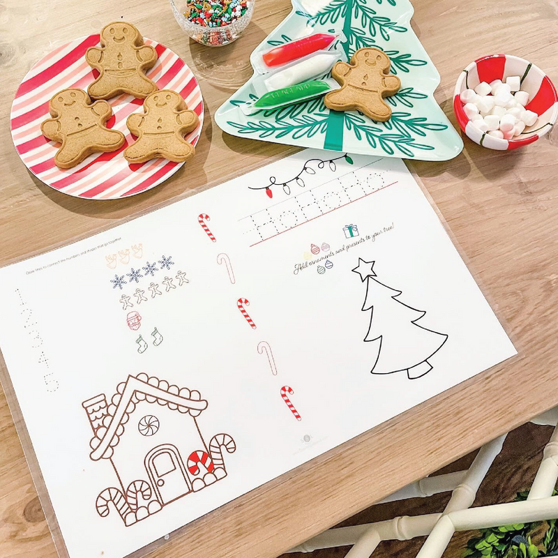 Gingerbread House Christmas Placemat | Semi-Custom