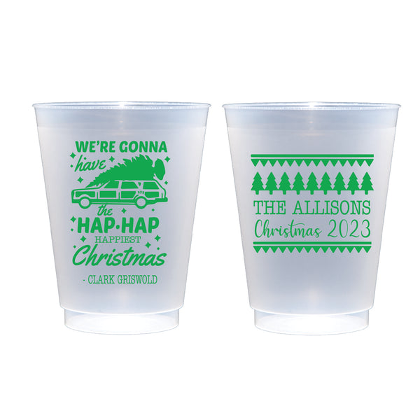 Personalized Plastic Cups for Christmas