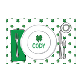St. Patrick's Day Clover Placesetting Placemat | Semi-Custom