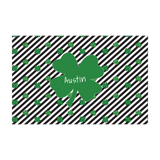 St. Patrick's Day Clover Stripe Placemat | Semi-Custom