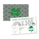 St. Patrick's Day Clover Stripe Placemat | Semi-Custom