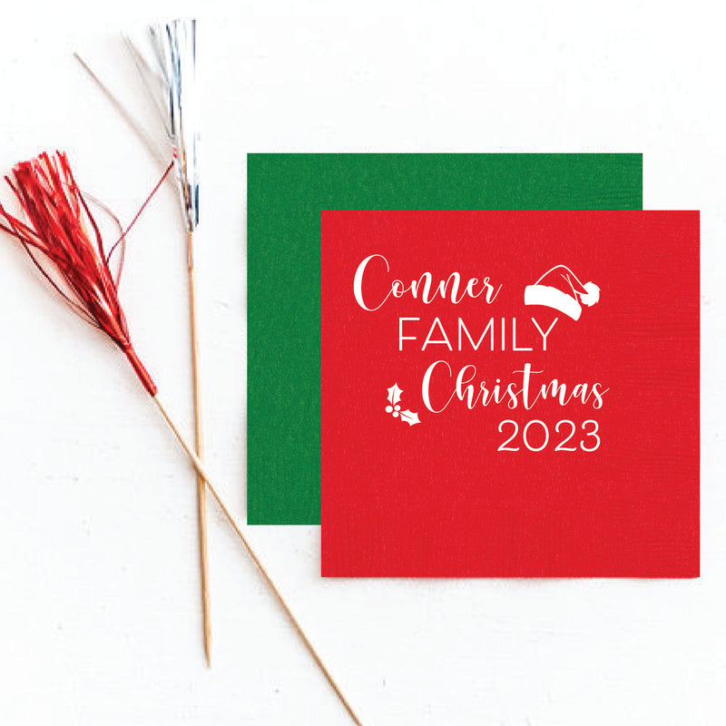 Family Christmas Napkins | Semi-Custom