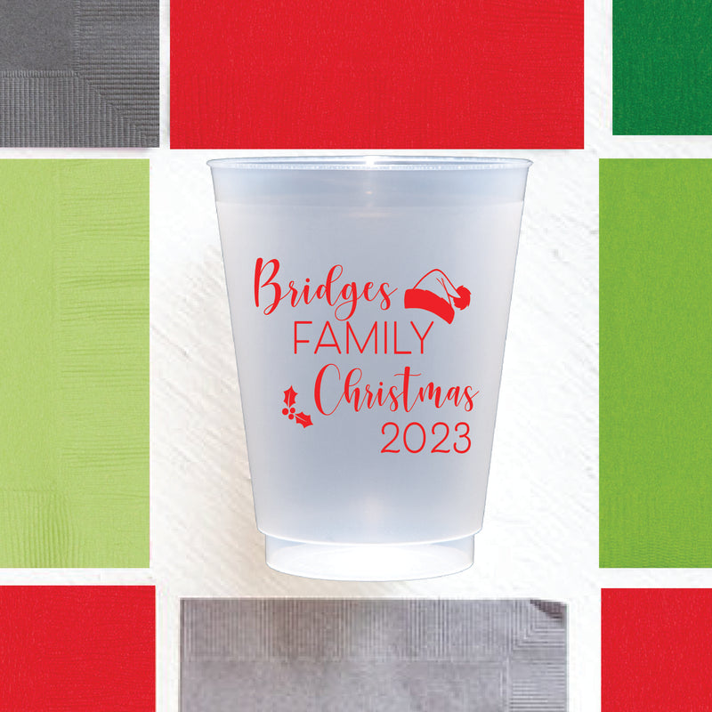 Family Christmas Frosted Cups | Semi-Custom