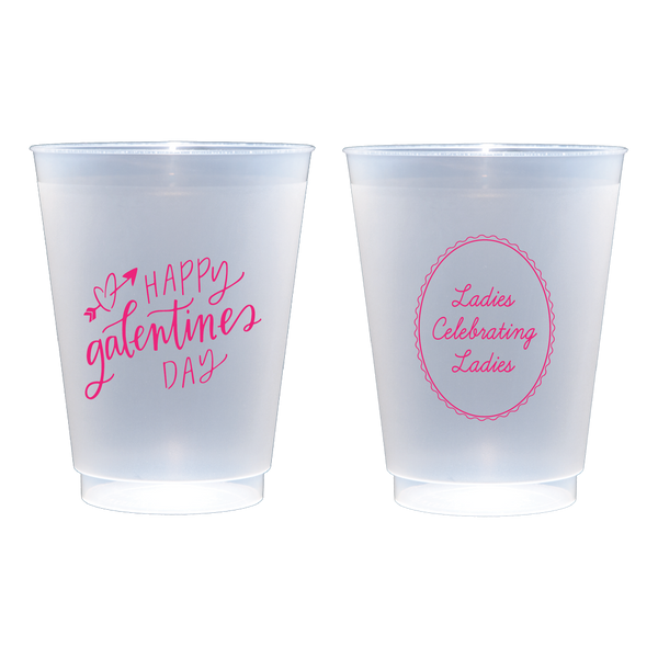 Happy Galentines Day Frosted Cups | Semi-Custom