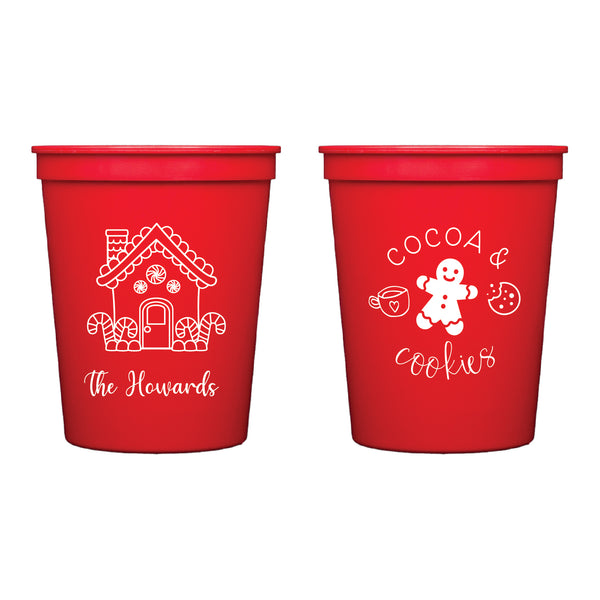 Gingerbread Christmas Stadium Cups | Semi-Custom