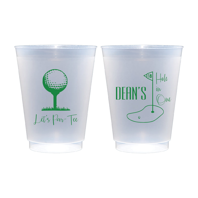 Hole in One Golf Birthday Frosted Cups | Semi-Custom