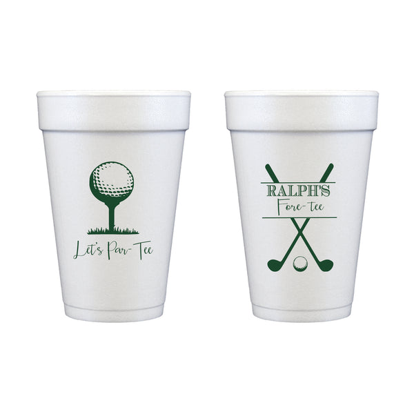 Golf Let's Par-Tee Foam Cups | Semi-Custom