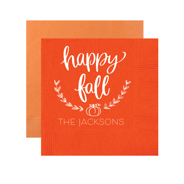 Happy Fall Napkins | Semi-Custom