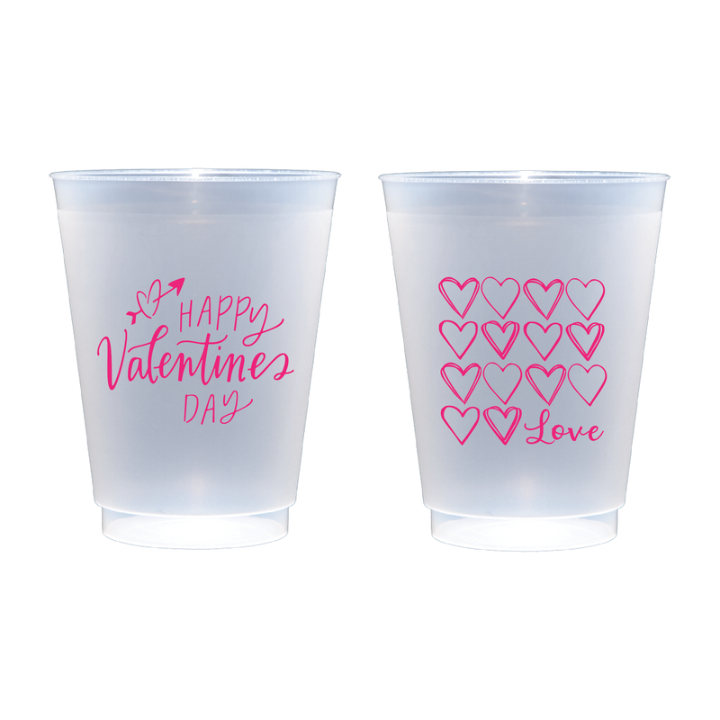Happy Valentine's Day Frosted Cups | Semi-Custom