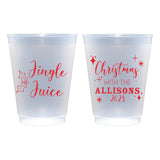 Jingle Juice Christmas Frosted Cups | Semi-Custom