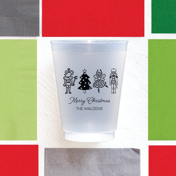 Nutcracker Christmas Frosted Cups | Semi-Custom