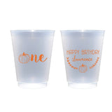 Pumpkin First Birthday Frosted Cups | Semi-Custom