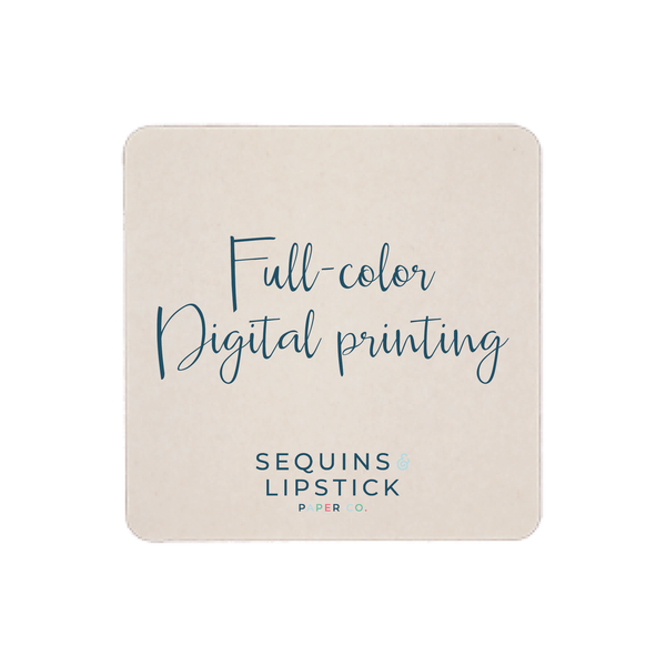 Full-Color Digital Printing Custom Paper Coasters