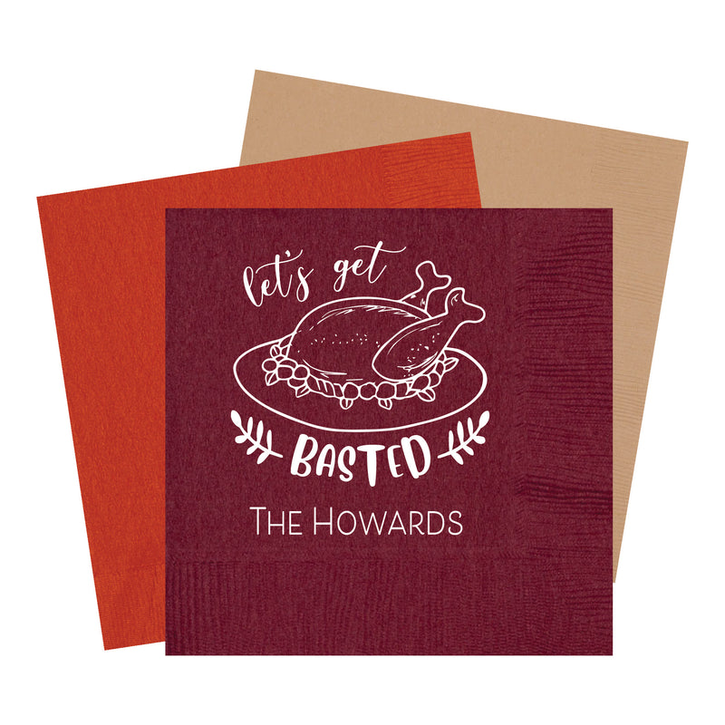 Thanksgiving Basted Napkins | Semi-Custom