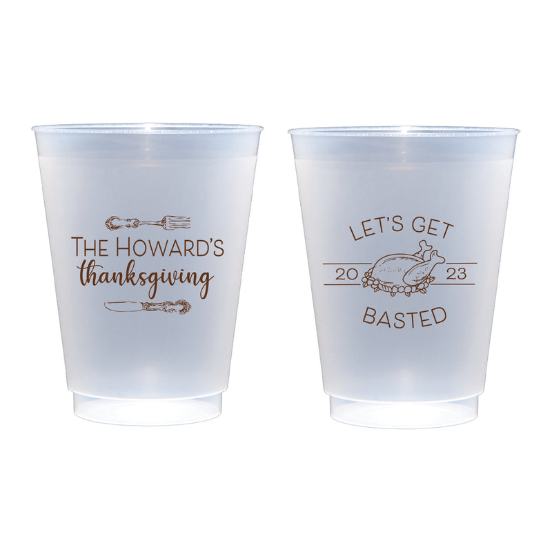 Thanksgiving Let's Get Basted Frosted Cups | Semi-Custom