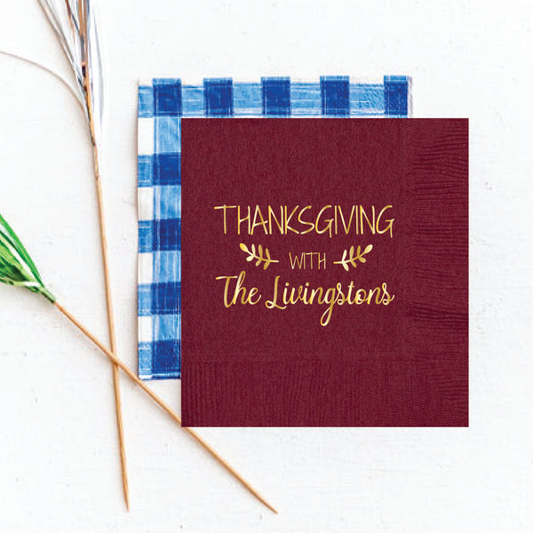 Thanksgiving Family Napkins | Semi-Custom