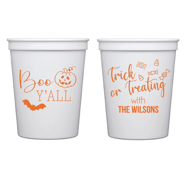 Trick or Treating Halloween Stadium Cups | Semi-Custom