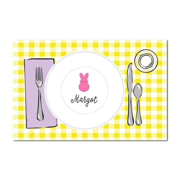 Easter Yellow Peep Placesetting Placemat | Semi-Custom