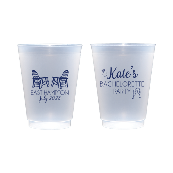 Beach Bachelorette Party Frosted Cups | Semi-Custom
