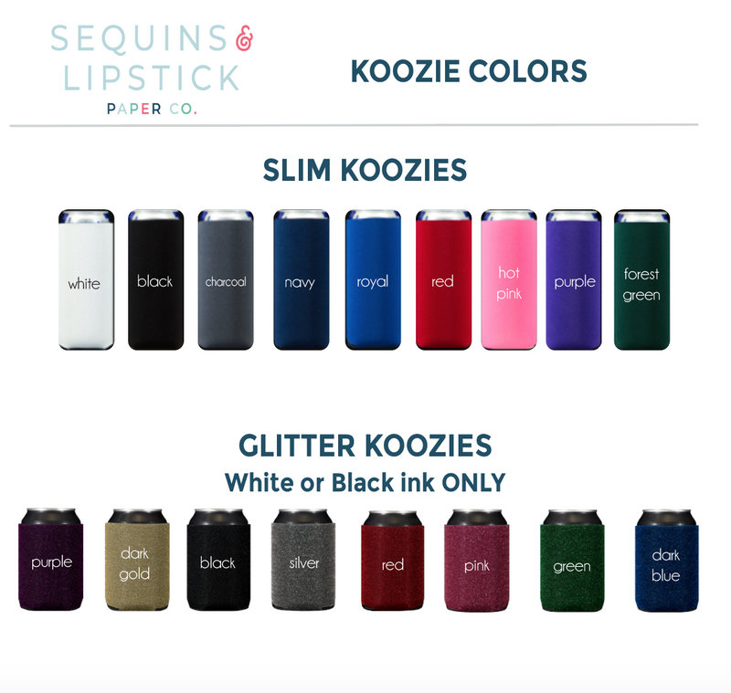 Sequin Koozies Slim Can