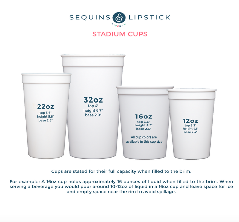 Masters Map Full-Color Stadium Cups | Semi-Custom